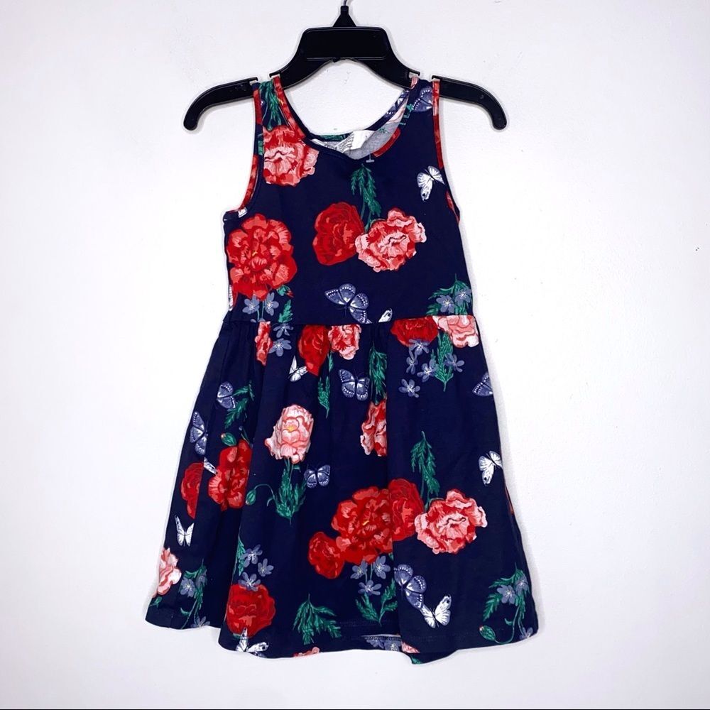Girls New H&M Floral Sleeveless Dress Size 2 - 4 Years !